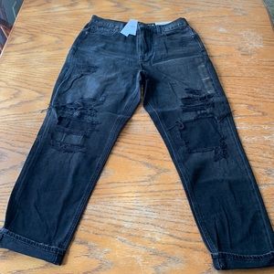 NWT Distressed Black Mom Jeans - American Eagle